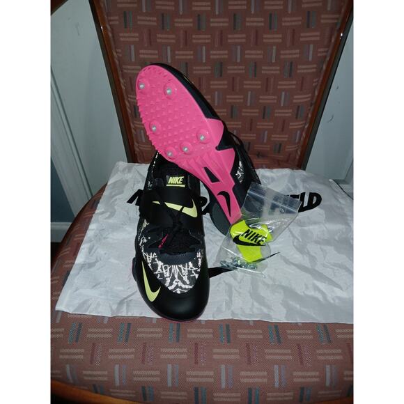 Nike Men's Size 9 Zoom PV Elite Pole Vault Spikes Black (AA1204-004) - Picture 6 of 8